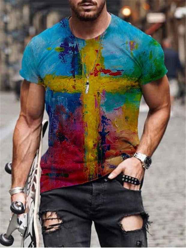 Printed round neck short sleeves t-shirts