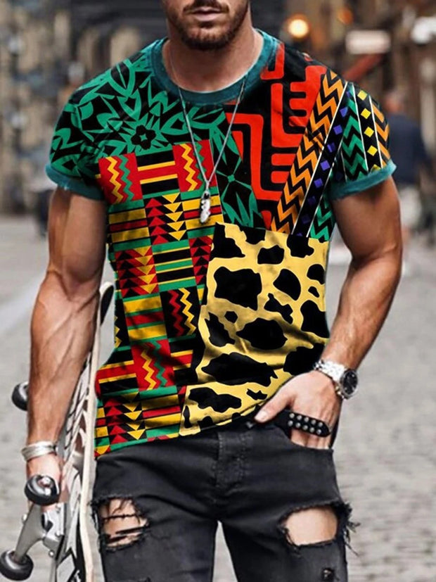 Printed round neck short sleeves t-shirts