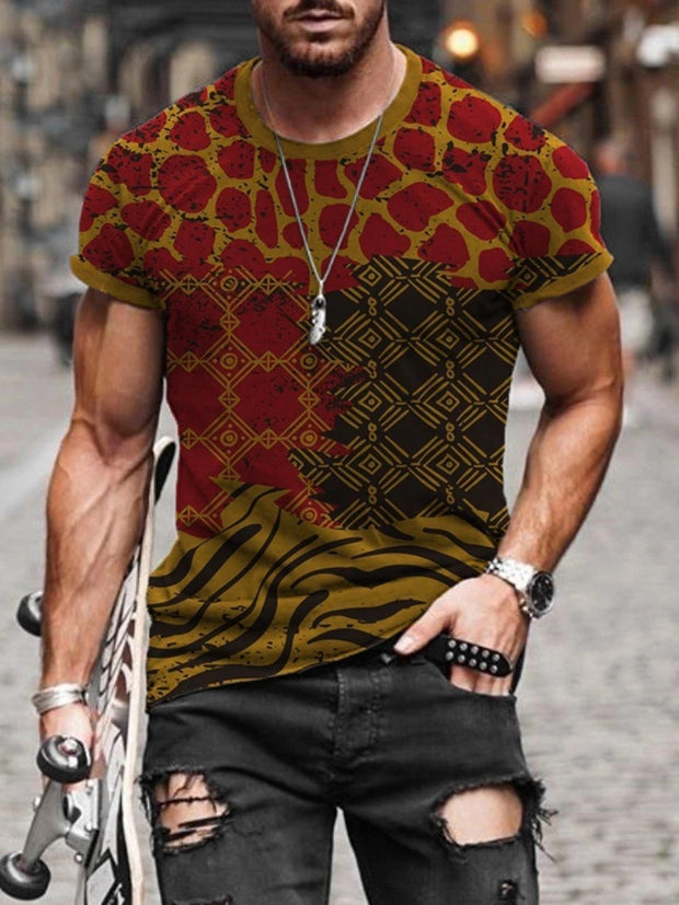 Printed round neck short sleeves t-shirts