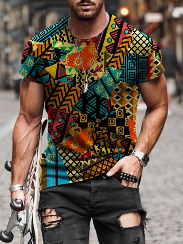 Printed round neck short sleeves t-shirts