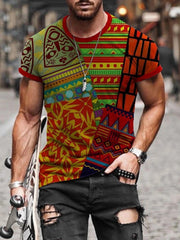 Printed round neck short sleeves t-shirts
