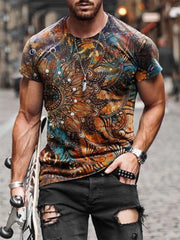Printed round neck short sleeves t-shirts