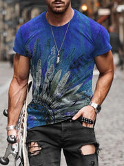 Printed round neck short sleeves t-shirts