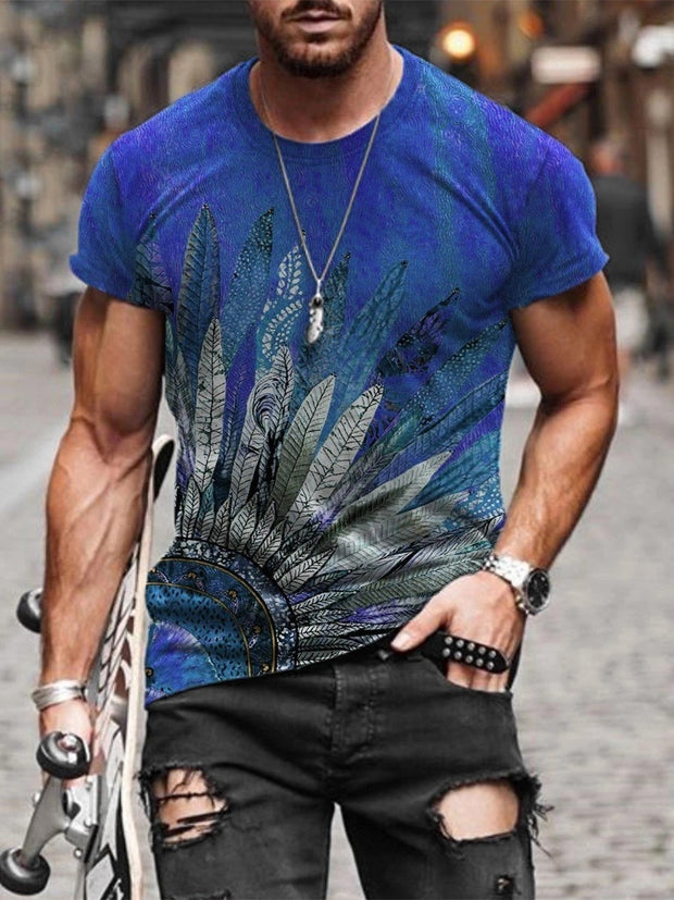 Printed round neck short sleeves t-shirts