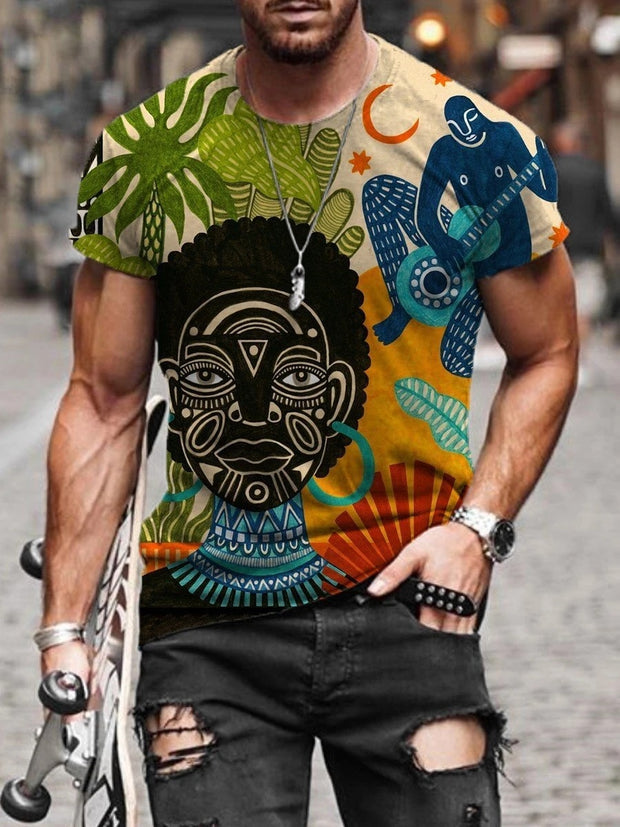 Printed round neck short sleeves t-shirts