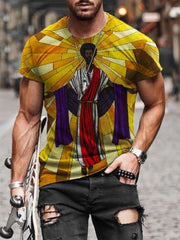 Printed round neck short sleeves t-shirts