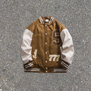 Embroidered casual street home lovers baseball jacket
