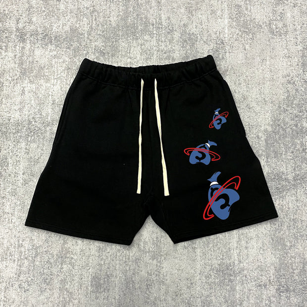 street money print track shorts