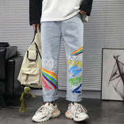 Loose straight hip hop casual cropped pants