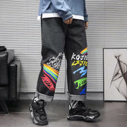 Loose straight hip hop casual cropped pants