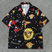 Tide brand casual court style short-sleeved loose shorts suit