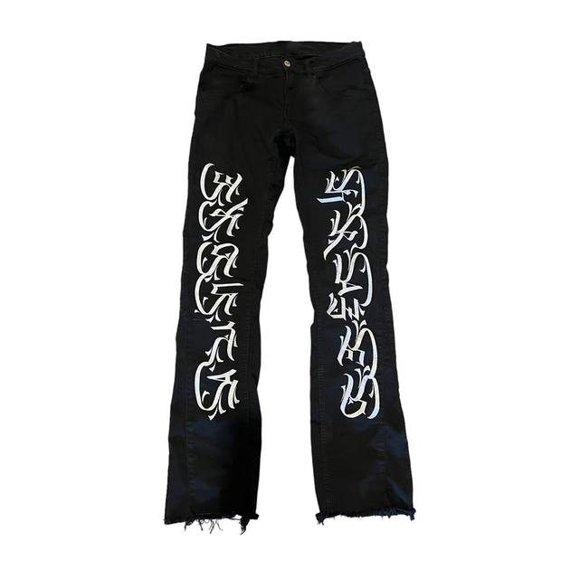 Trendy retro hip hop street loose edge jeans