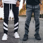 Colorblock straight running gym trousers