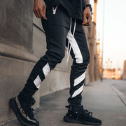 Colorblock straight running gym trousers