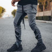 Colorblock straight running gym trousers