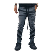 Colorblock straight running gym trousers