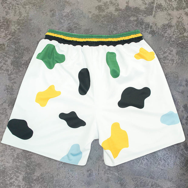 Contrasting Fashion Plumeria Sweat Shorts