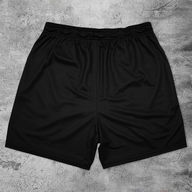 Personality Trendy Brand Print Mesh Shorts