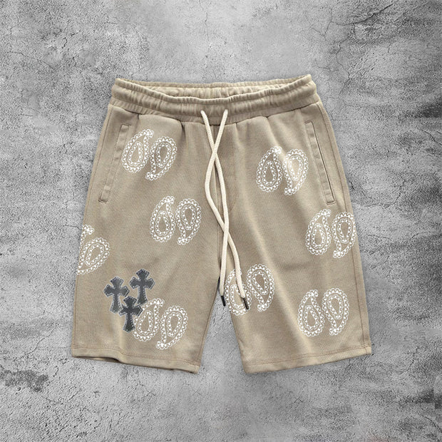 Cashew flower fashion casual retro shorts