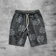 Cashew flower fashion casual retro shorts