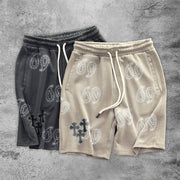Cashew flower fashion casual retro shorts
