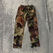 Street style vintage style straight casual trousers