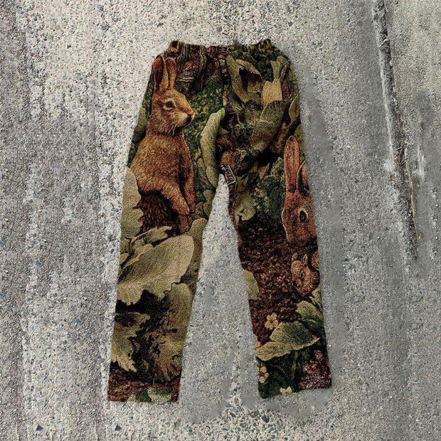 Street style vintage style straight casual trousers