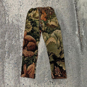 Street style vintage style straight casual trousers