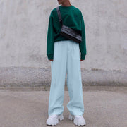 Fashion Street Straight Suit Pants Loose Casual White Wide Leg Pants
