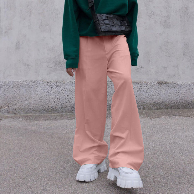 Fashion Street Straight Suit Pants Loose Casual White Wide Leg Pants