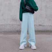 Fashion Street Straight Suit Pants Loose Casual White Wide Leg Pants