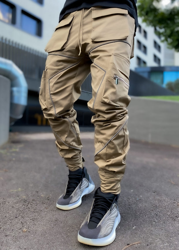 Men's reflective running sports and leisure overalls