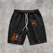Personalized print retro fashion shorts