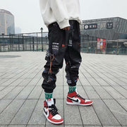 Graffiti casual pants men's loose nine-point pants hip-hop ins sports trousers