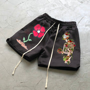 Trendy Skull Print Street Shorts