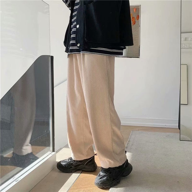 Loose casual straight wide-leg trousers