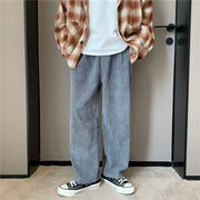 Loose casual straight wide-leg trousers