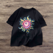 Street style retro round neck short-sleeved T-shirt