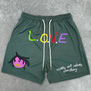 hip hop street print fashion street shorts