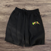 Fashionable personality printed sports waffle shorts