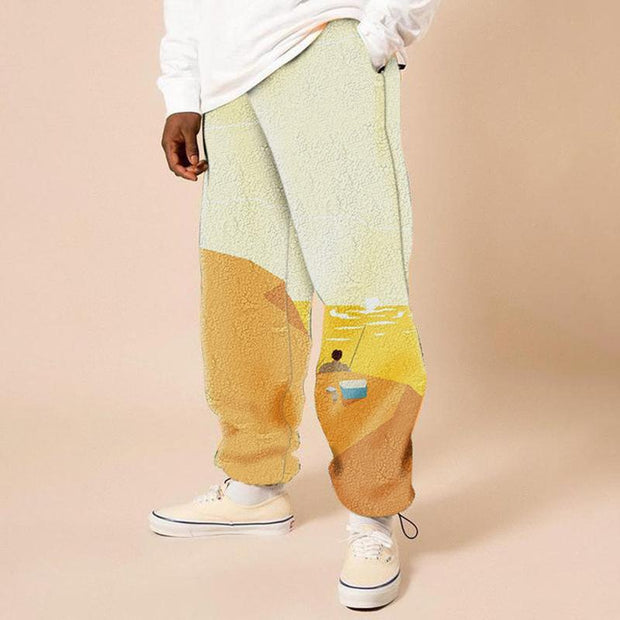 Men's trousers casual sports trend graffiti trousers