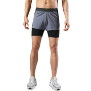 Fitness Running Quick Dry Shorts Track and Field Double Layer Sports Shorts