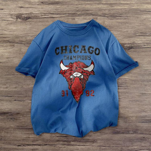 Fashion Trendy Printed Short Sleeve T-Shirt