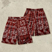 Men's casual pants cashew floral creative printing leisure vacation beach pants