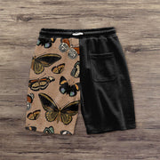 Stitching butterfly retro street shorts