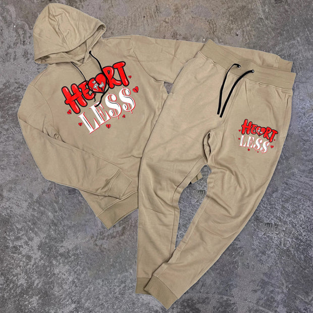 Vintage Print Casual Street Hoodie Sets