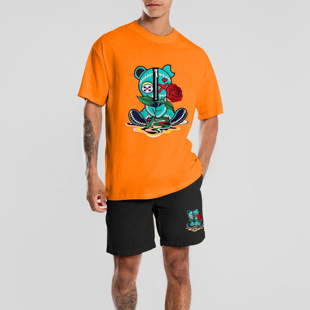 Street personality casual short-sleeved sports suit