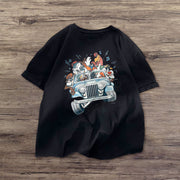 Cartoon print fashion short-sleeved T-shirt