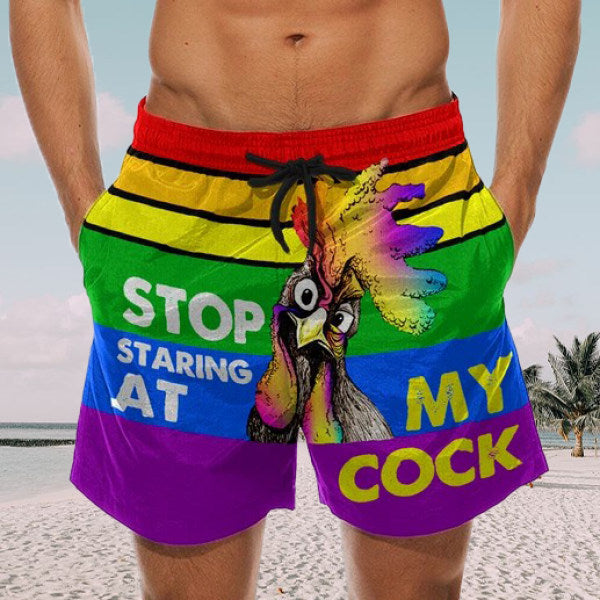 Turkey 3D printed shorts casual drawstring beach pants men