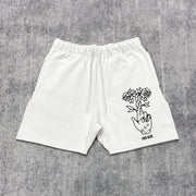 Street statement print track shorts